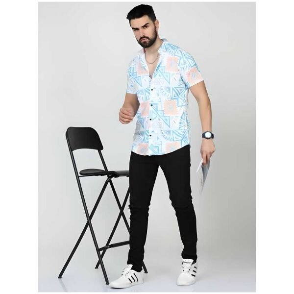 Mens Printed Rayon Half Sleeves Shirt