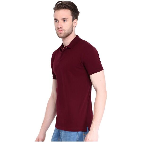 Poly Cotton Solid Half Sleeves Mens Polo T-Shirt (Pack of 2) - Image 5