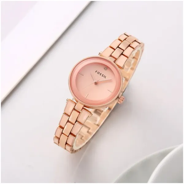 Fossil Watch Carlie Lady Two tone Rose gold For Women (SW2008)