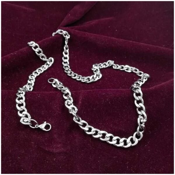 Delicate Mens Silver Plated Chain