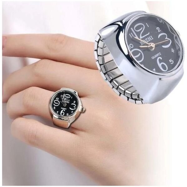 Women's Men's Ring Watch Analogue Quartz On Finger Watch Ring