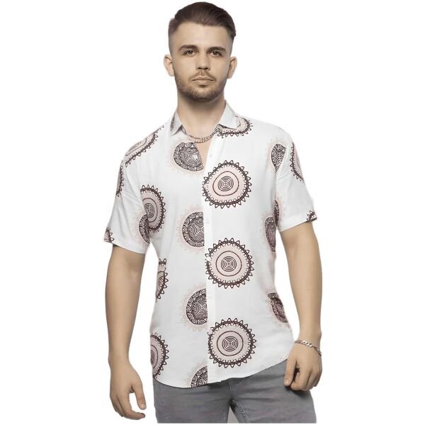 Rayon Printed Half Sleeves Regular Fit Mens Casual Shirt