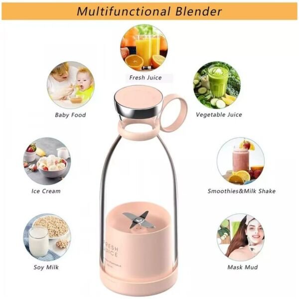 Portable Blender USB Rechargeable Mini Juicer Blender - Image 3