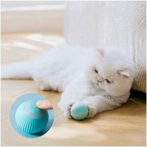 Rotating Cat Toy Ball, Interactive Cat Toys Rechargeable Rotating Ball with LED