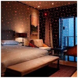 Star Lamp USB Car Star Ceiling Light Sky Projection Lamp (Red)