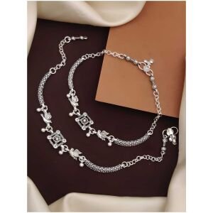 Womens Silver Plated Anklets