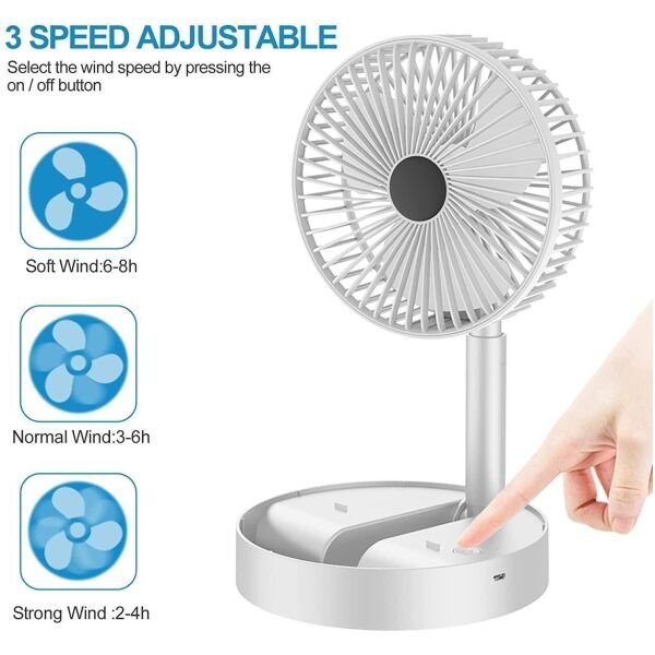 Powerful Rechargeable Table Fan - Image 3