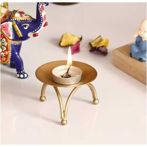CraftIndia Decorative Handcrafted Metal Stand Tea Light Holder