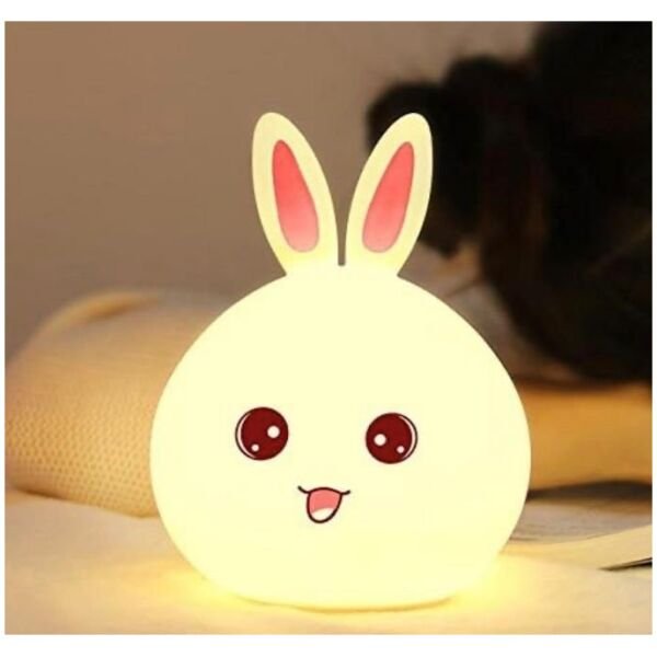 Silicone Open Eye Bunny Touch Lamp