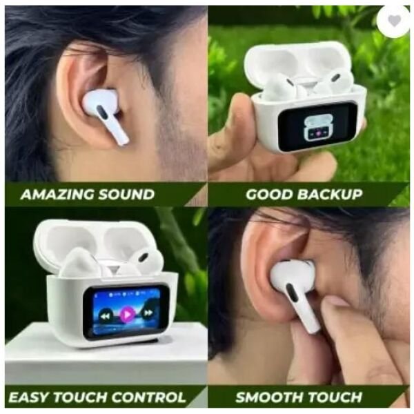 Smart Wireless Earbuds With LCD Touch Screen - Image 3