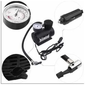 Electric Air Compressor Inflator Pump For Car, Bike, Tubeless Tyre. 12V 300 PSI air Pump For Bicycle, Football, Basketball