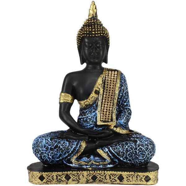 CraftIndia Blue Meditating Buddha Decorative Showpiece - 24 cm - Image 2