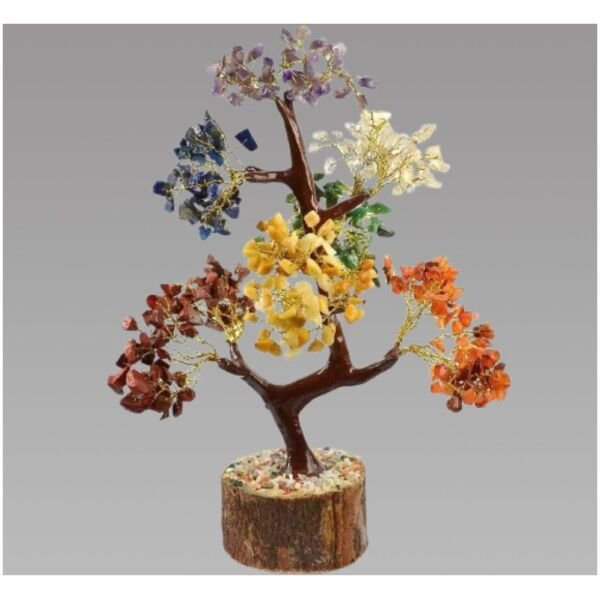 7 Chakra Natural Gemstone Crystal Tree