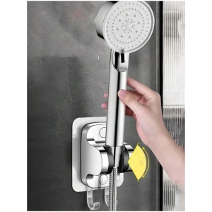 Adjustable Shower Wand Holder With 2 Hanger Hooks (Pack of 2)