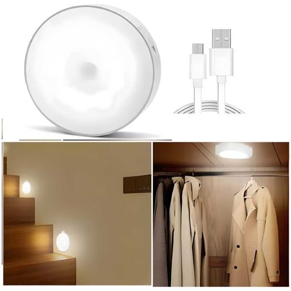 Motion Sensor Light for Home with USB Charging Wireless Self Adhesive LED Night Light (Pack Of 2) - Image 2