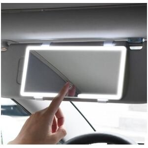 Rechargeable Car Makeup Mirror with LED Lights (Pack Of 1)