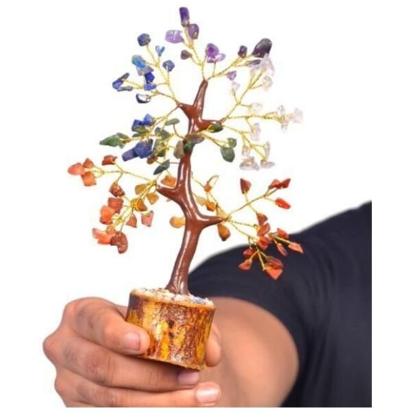7 Chakra Natural Gemstone Crystal Tree - Image 4