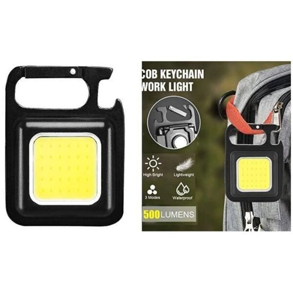 Mini LED COB Flashlight , Keychain Light,500 Lumen Rechargeable Flashlights - Image 2
