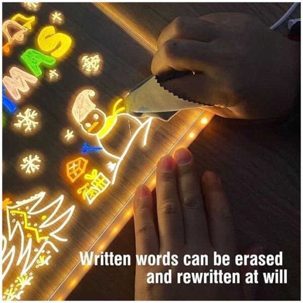 3D LED Light Glass Acrylic Writing Pad - Image 2