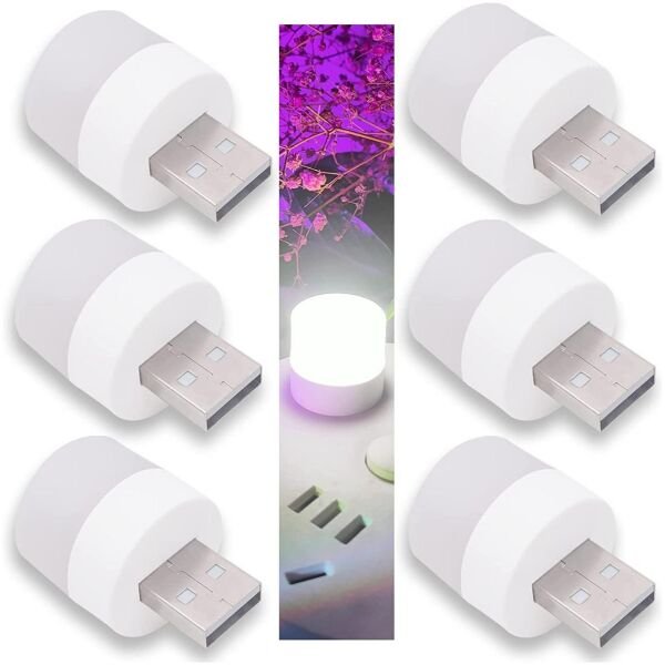 USB Plug and Play Light USB LED Light For Car Bulb, Indoor, Outdoor, Reading, Sleep 4pcs Led Light  (White) ( Pack of 10 )