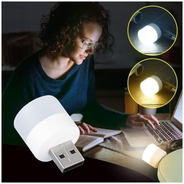USB Night Lights LED Plug in White Buy 1 Get 2 Free - Image 2