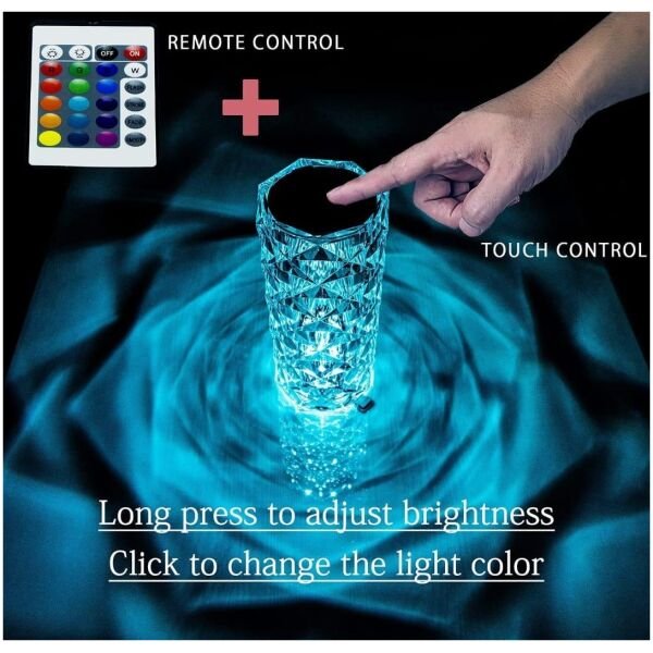 Color Changing Touch Lamp Touch Control Bedside Lamp With USB Port - Image 3