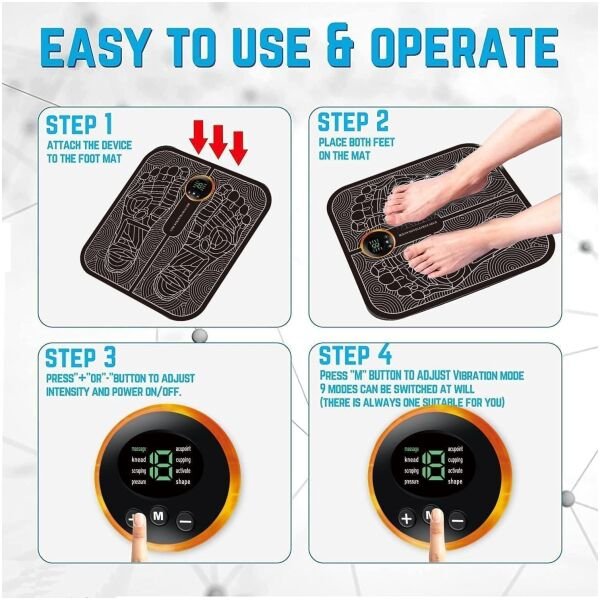 Foot Massage Pain Reliever Wireless Electric EMS Massage Machine - Image 4