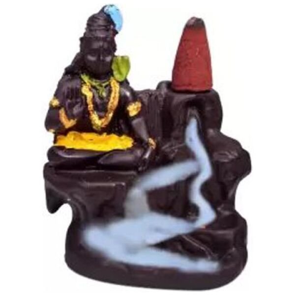 Backflow Smoke RadhaKrishn & Shiva with 20 Smoke Incense Cone For Living Room, Bed room, Office and Home Decor – 10 cm - Image 3
