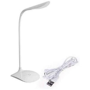 Flexible USB Led Desk Lamps/Table Lamp Study Reading Lamp USB Rechargeable Led Touch Led Lamp White Table Lamp (21 cm, White)