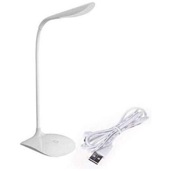 Flexible USB Led Desk Lamps/Table Lamp Study Reading Lamp USB Rechargeable Led Touch Led Lamp White Table Lamp (21 cm, White) - Image 2