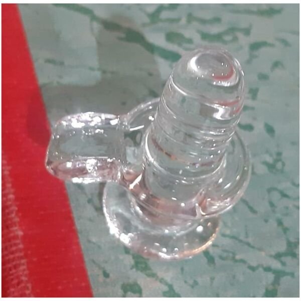 Sphatik Shivling/Big Size for Home Pooja Decorative Showpiece - 4 inch, 250gm (Crystal, White) - Image 2