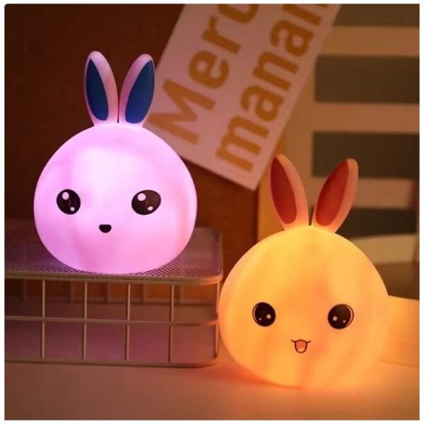 Silicone Open Eye Bunny Touch Lamp - Image 3