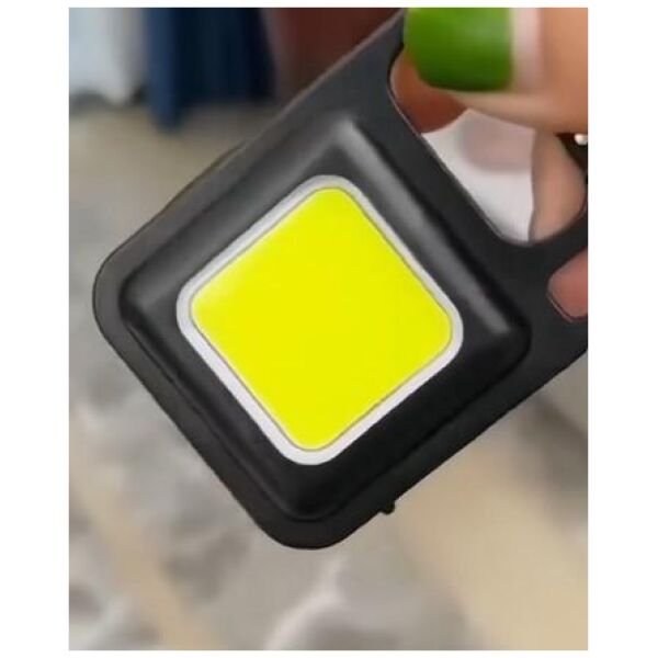 Mini LED COB Flashlight Keychain Light With LED Zoomable Metal 7w Torch - Image 2
