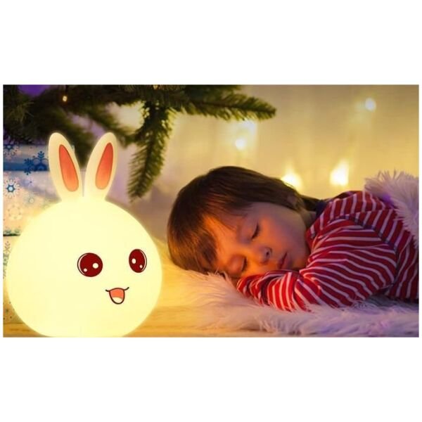 Silicone Open Eye Bunny Touch Lamp - Image 2