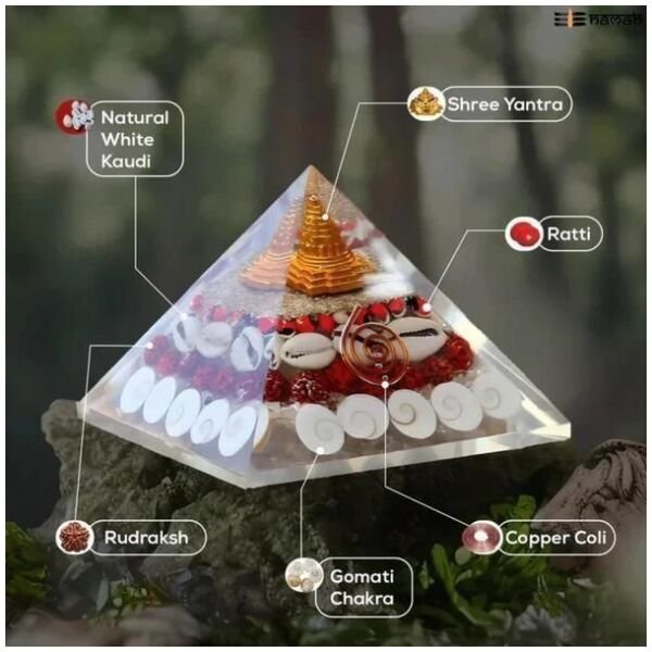 Crystal Wealth Gomati Chakra Shree Yantra Pyramid - Image 2