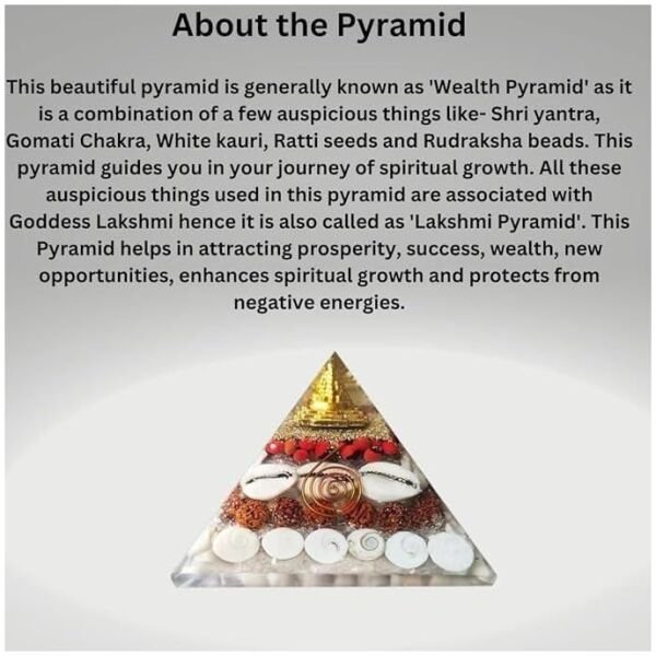 Crystal Wealth Gomati Chakra Shree Yantra Pyramid - Image 3