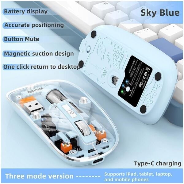 Rechargeable Transparent Mouse - Image 2
