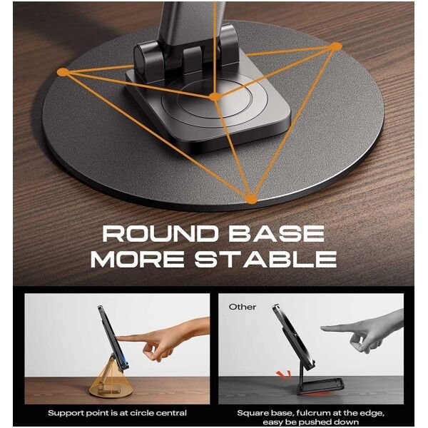 Mobile Phone Stand 360° Rotation Height and Angle - Image 2