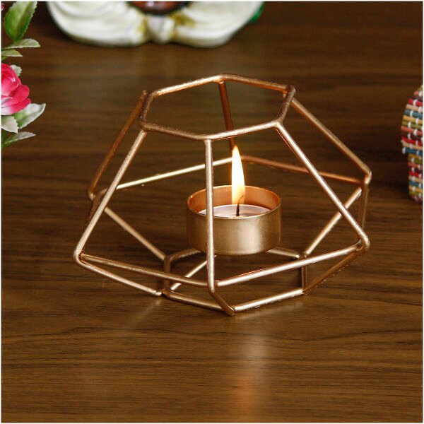 CraftIndia Decorative Handcrafted Metal Tea Light Holder - Image 2