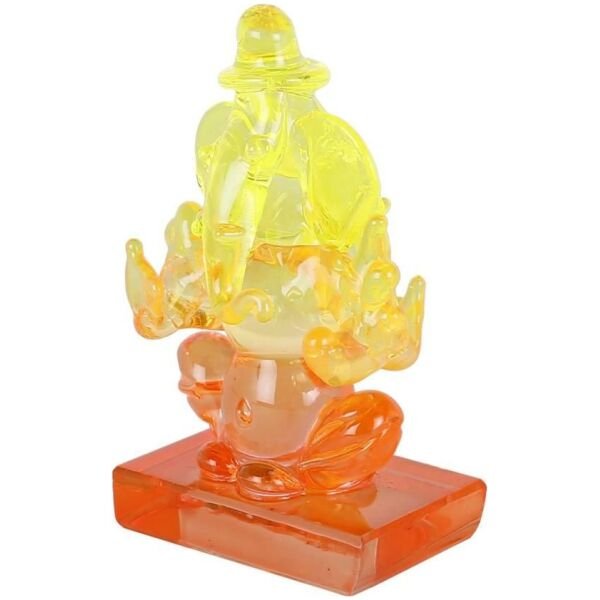 Twin side Facing ganesh Decorative Showpiece - 6 cm  (Crystal, Multicolor) - Image 2
