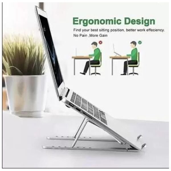 Aluminum Alloy Adjustable, Portable, Foldable, Ergonomic, Tablet Laptop Stand_01 Laptop Stand - Image 2