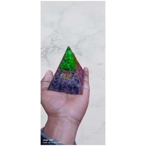 Tree of Life Peridot Orgon Pyramid