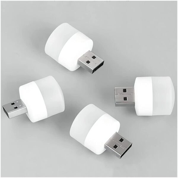 USB Plug and Play Light USB LED Light For Car Bulb, Indoor, Outdoor, Reading, Sleep 4pcs Led Light  (White) ( Pack of 10 ) - Image 3