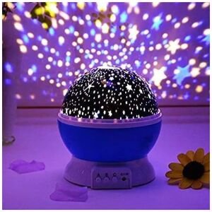 Star Master Rotating 360 Degree Moon Night Light Lamp Projector with Colors and USB Cable,Lamp for Kids Room Night Bulb (Multi Color,Pack of 1) (Random)