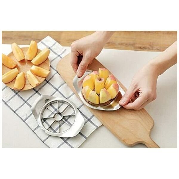 Stainless Steel Apple Fruit Cutter with 8 Blades - Image 2