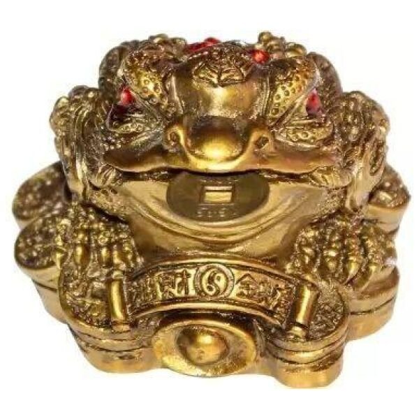 Vastu / Feng Shui / Three Legged Frog With Coin For Health, Wealth And Happiness | Decorative Showpiece for Home décor - 7 cm - Image 2