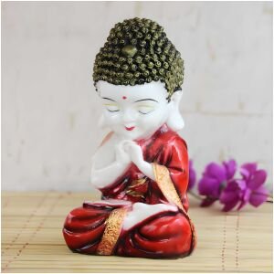 CraftIndia Praying Monk Buddha