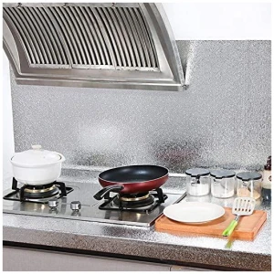 Aluminum Foil Kitchen Backsplash Peel and Stick Shelf Liner For Kitchen Cabinets