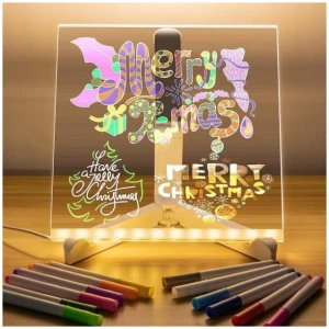 3D LED Light Glass Acrylic Writing Pad