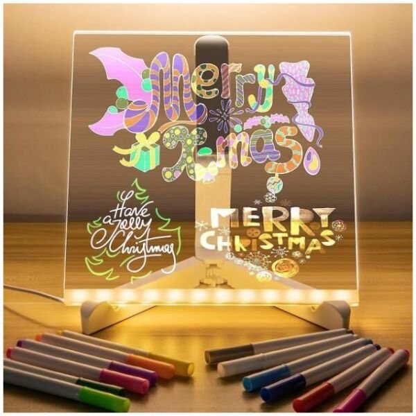 3D LED Light Glass Acrylic Writing Pad